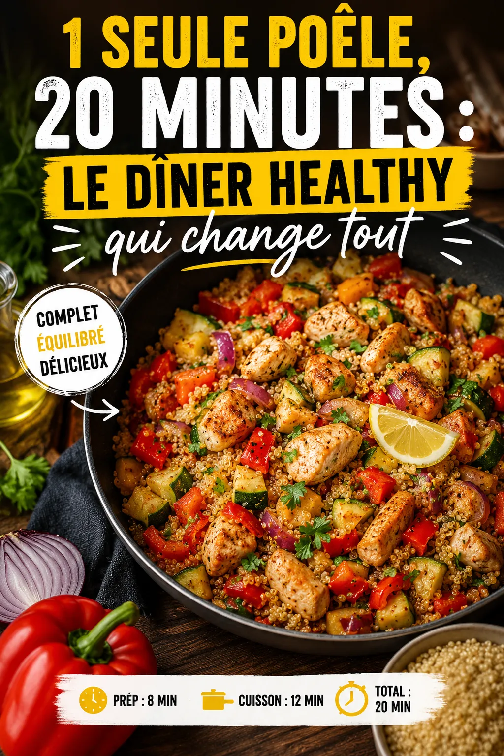 1 Seule Poêle, 20 Minutes : Le Dîner Healthy qui Change Tout