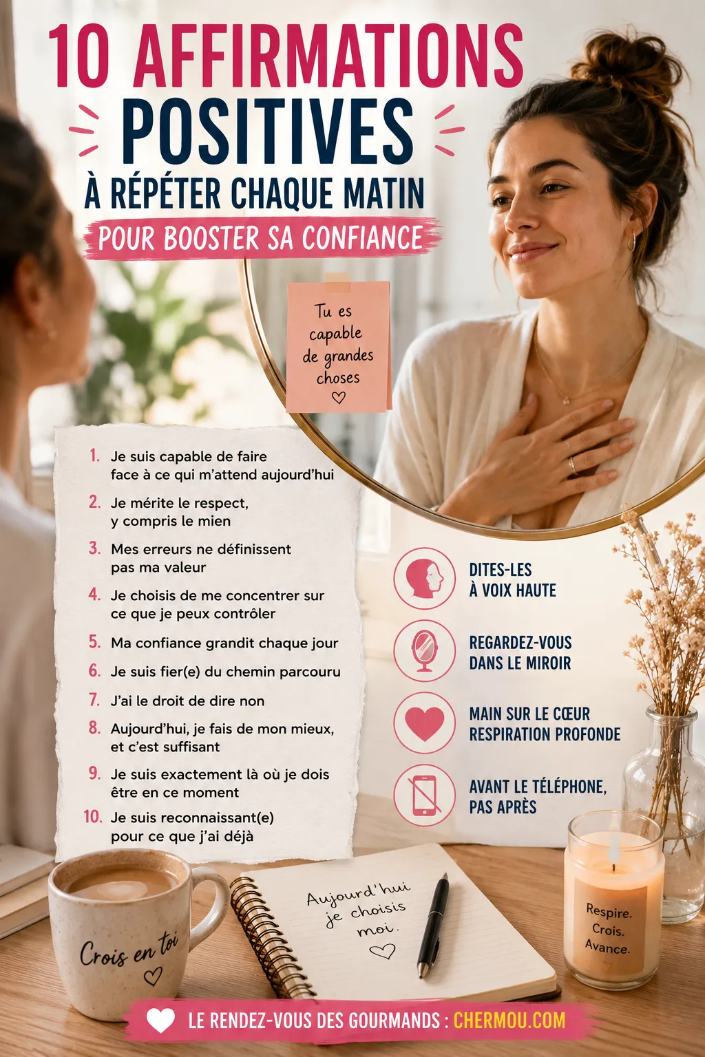 10 Affirmations Positives À Répéter Chaque Matin Pour Booster Sa Confiance