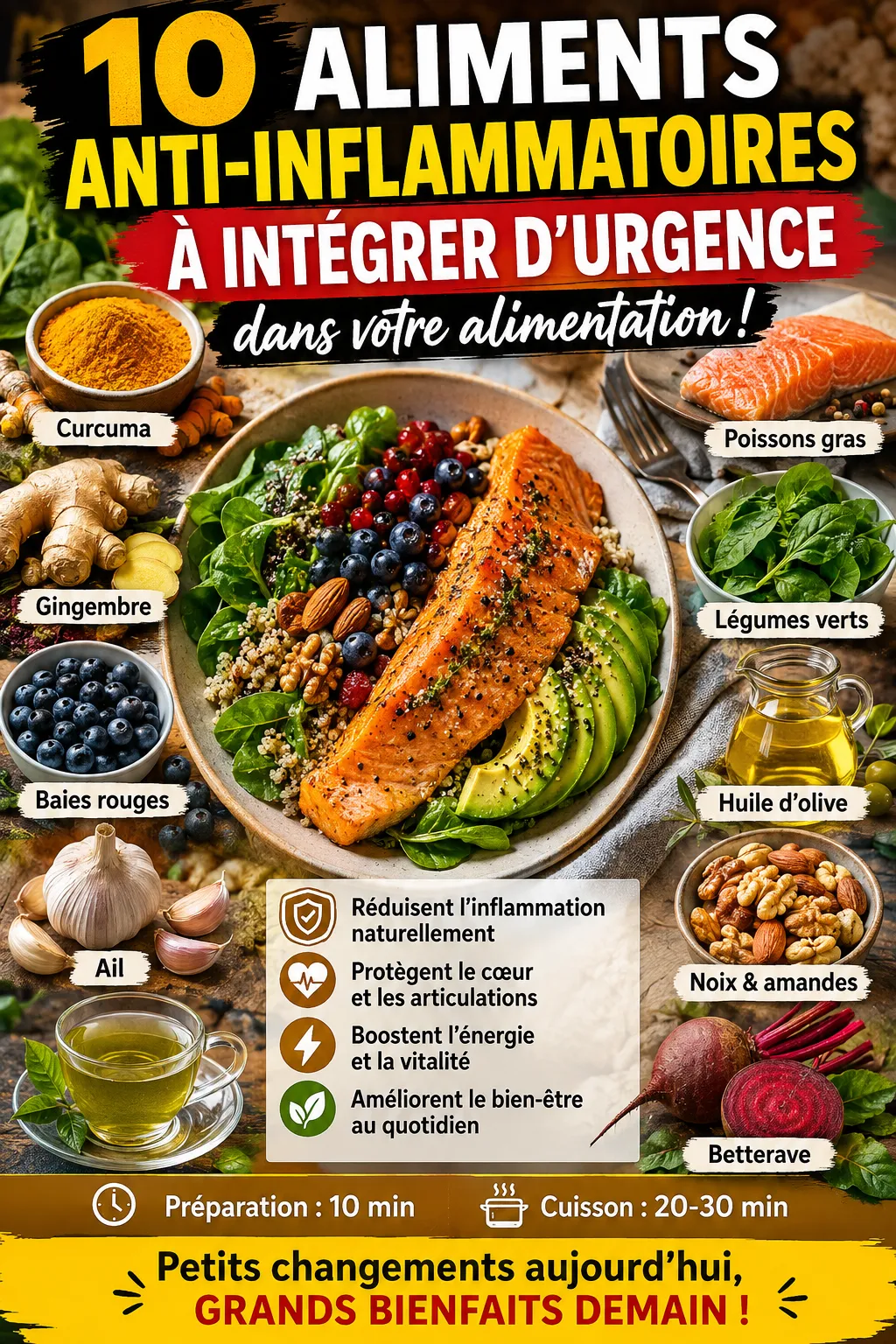 10 Aliments Anti-Inflammatoires À Intégrer D'Urgence Dans Votre Alimentation