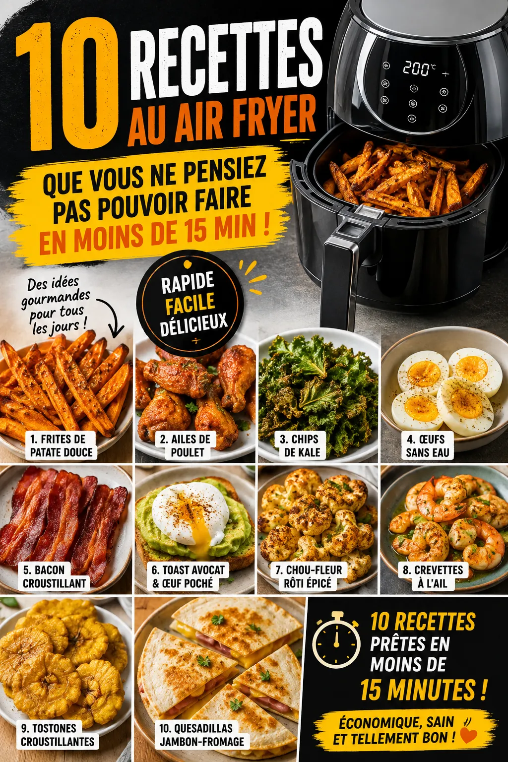 10 Recettes Au Air Fryer Que Vous Ne Pensiez Pas Pouvoir Faire En Moins De 15 Min