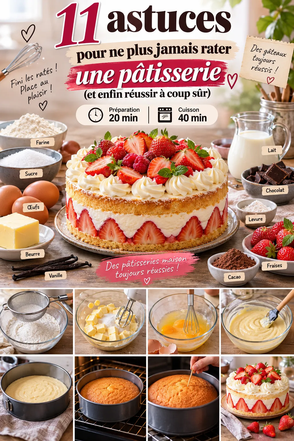 11 astuces pour ne plus jamais rater une pâtisserie (et enfin réussir à coup sûr)