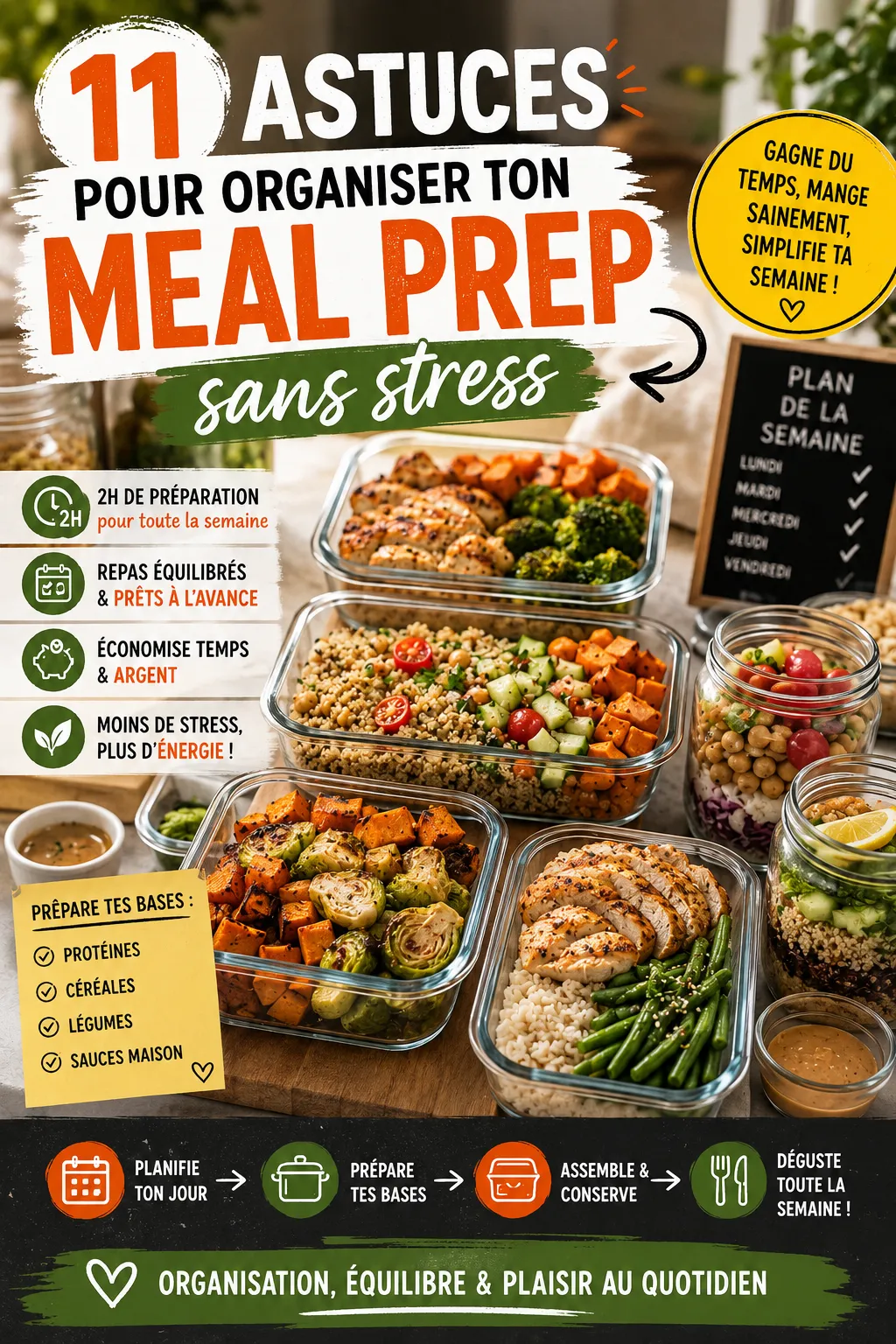 11 astuces pour organiser ton meal prep sans stress