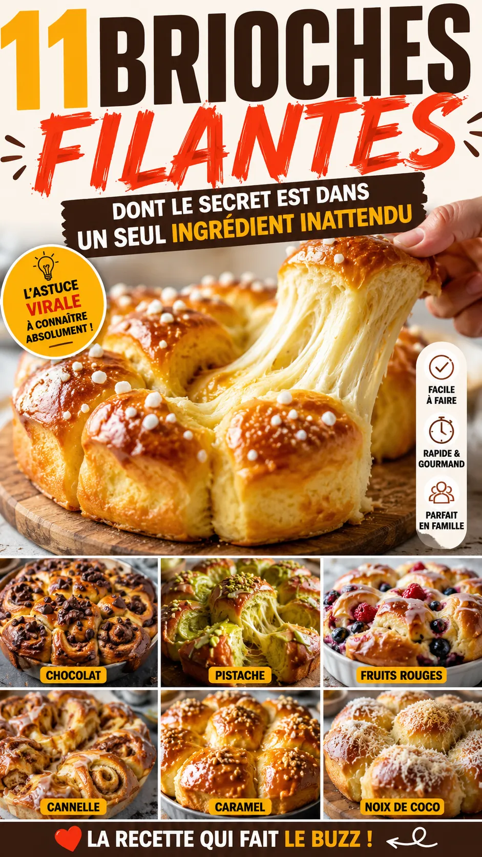 11 Brioches Filantes Dont Le Secret Est Dans Un Seul Ingrédient Inattendu