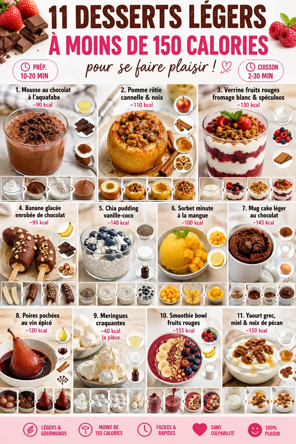 11 Desserts Légers À Moins De 150 Calories Pour Se Faire Plaisir