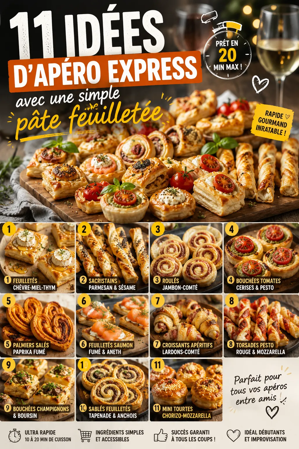 11 Idées D'Apéro Express Avec Une Simple Pâte Feuilletée