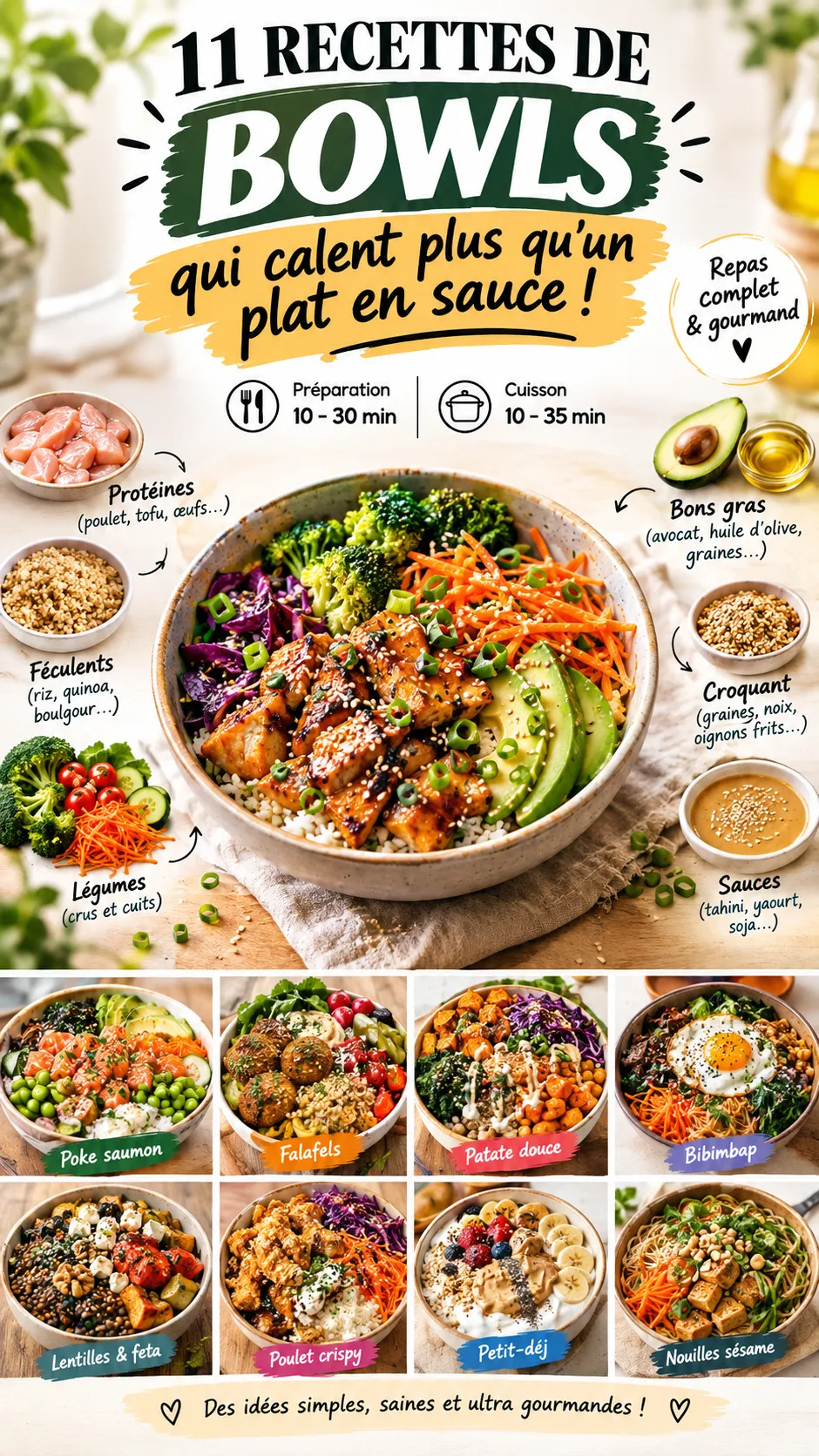 11 recettes de bowls qui calent plus qu'un plat en sauce