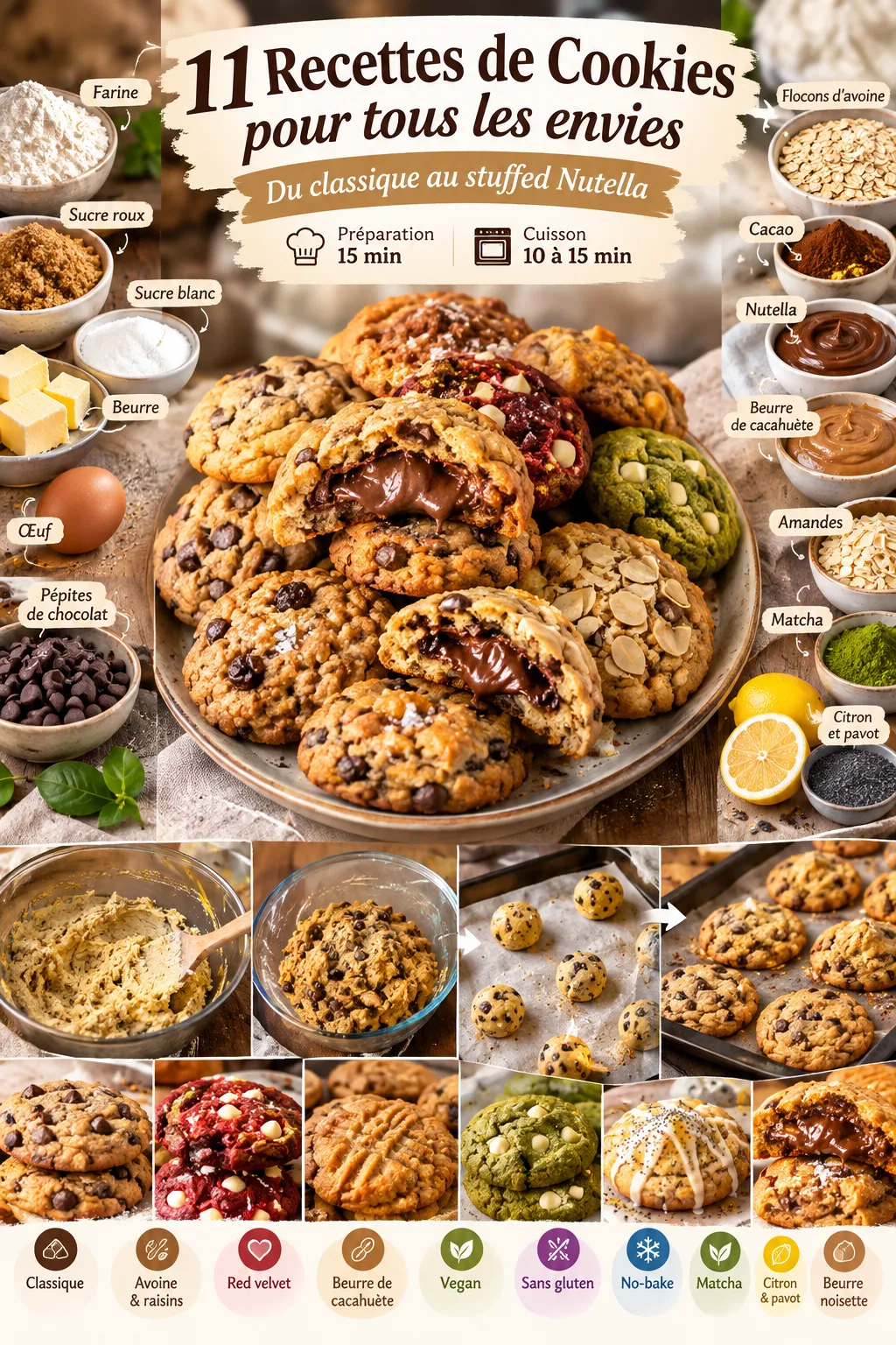 11 recettes de cookies pour tous les envies — du classique au stuffed Nutella