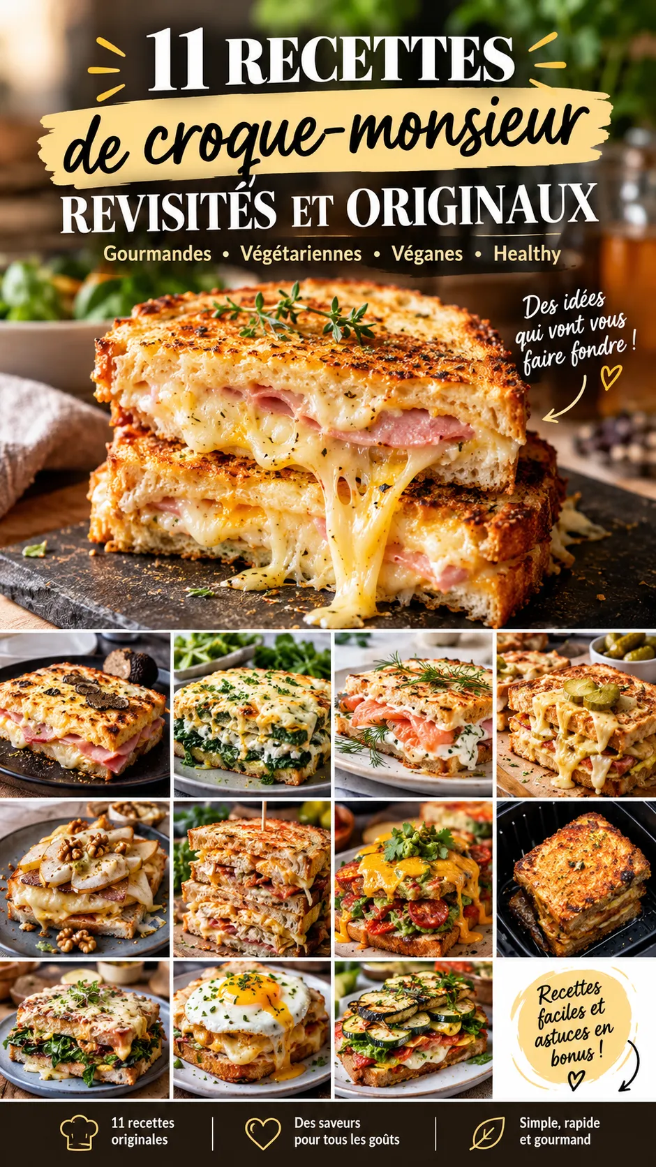 11 recettes de croque-monsieur revisités et originaux