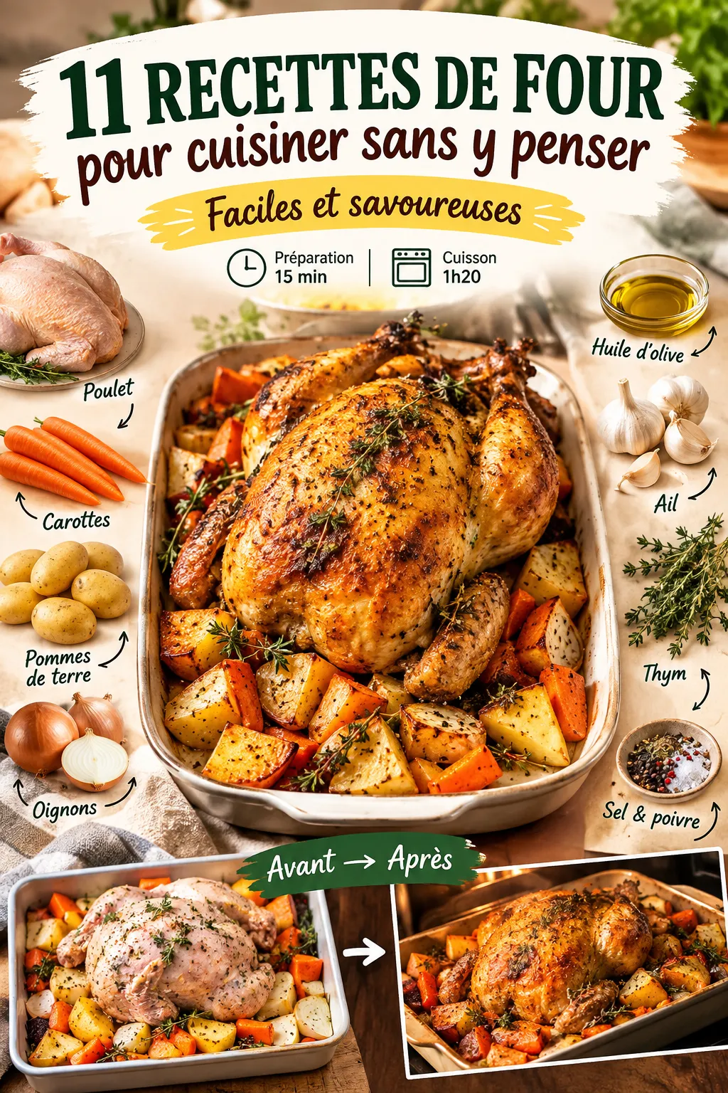 11 recettes de four pour cuisiner sans y penser (faciles et savoureuses)