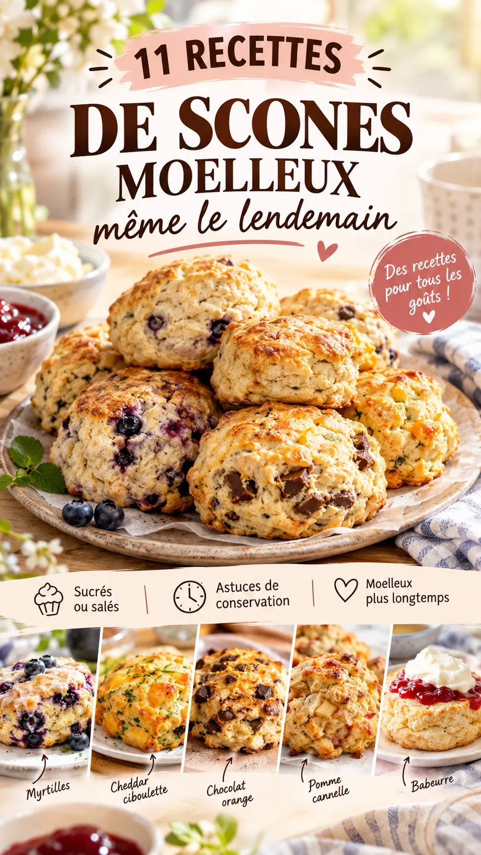 11 recettes de scones moelleux même le lendemain