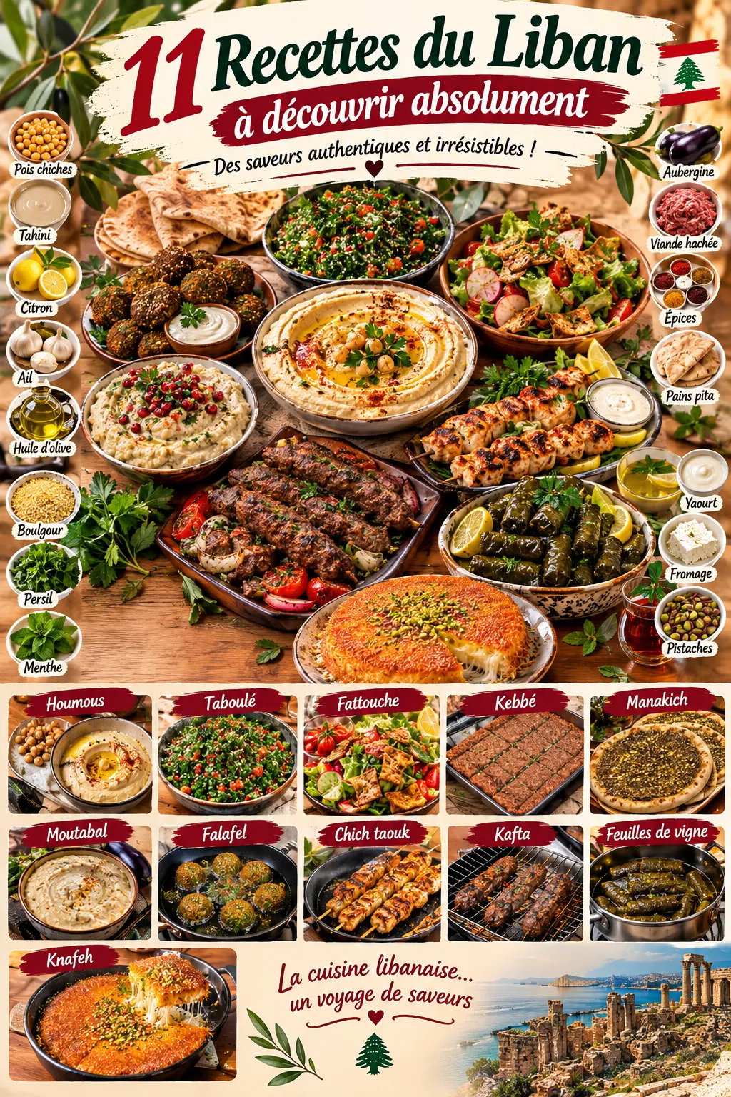 11 recettes du Liban à découvrir absolument