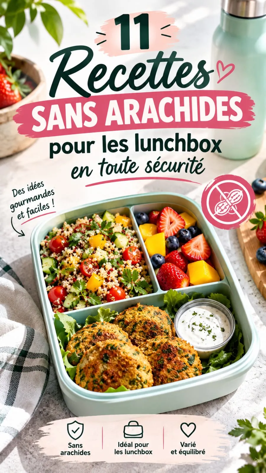 11 recettes sans arachides pour la lunchbox : idées sûres et faciles