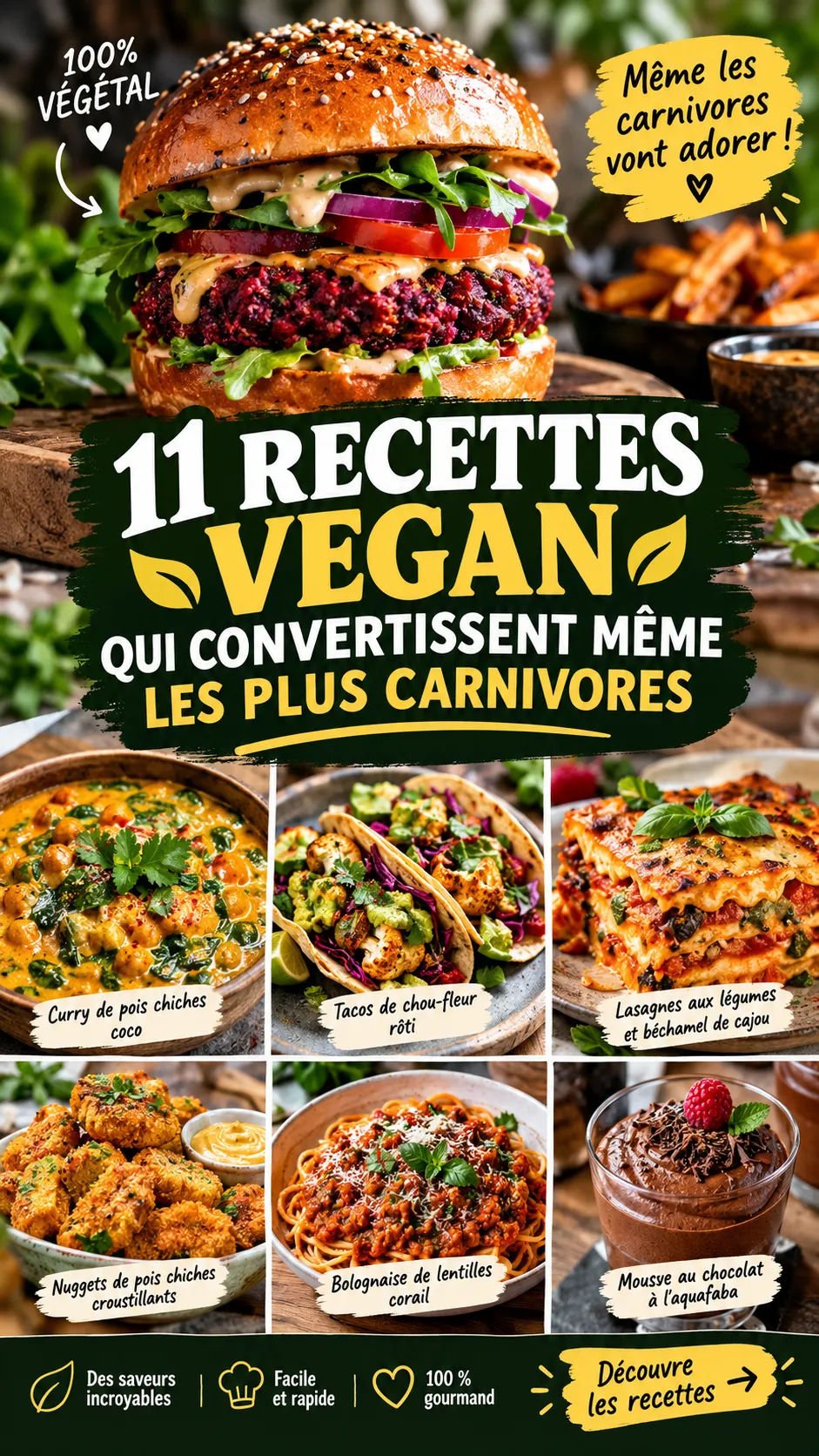 11 recettes vegan qui convertissent même les plus carnivores