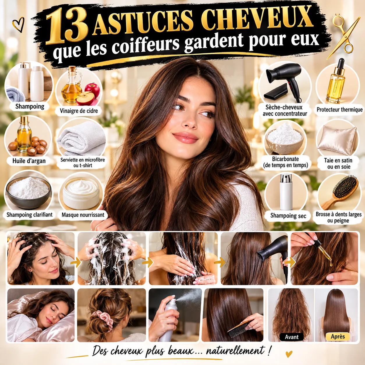 13 astuces cheveux que les coiffeurs gardent pour eux