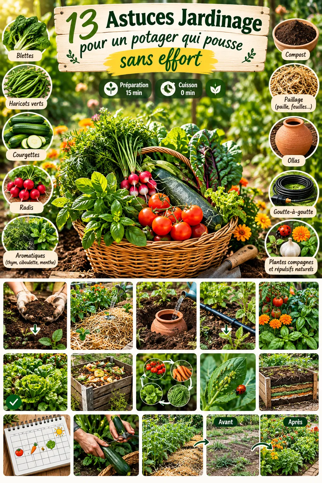 13 astuces jardinage pour un potager qui pousse sans effort