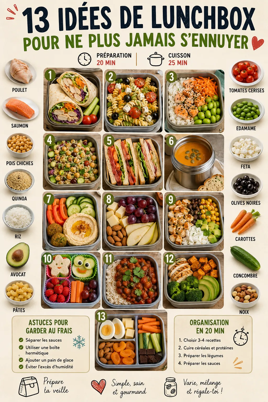 13 idées de lunchbox pour ne plus jamais s'ennuyer au déjeuner