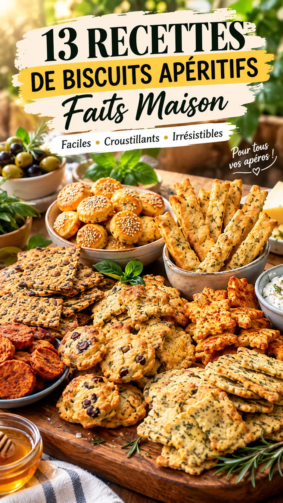 13 recettes de biscuits apéritifs faits maison, faciles et croustillants