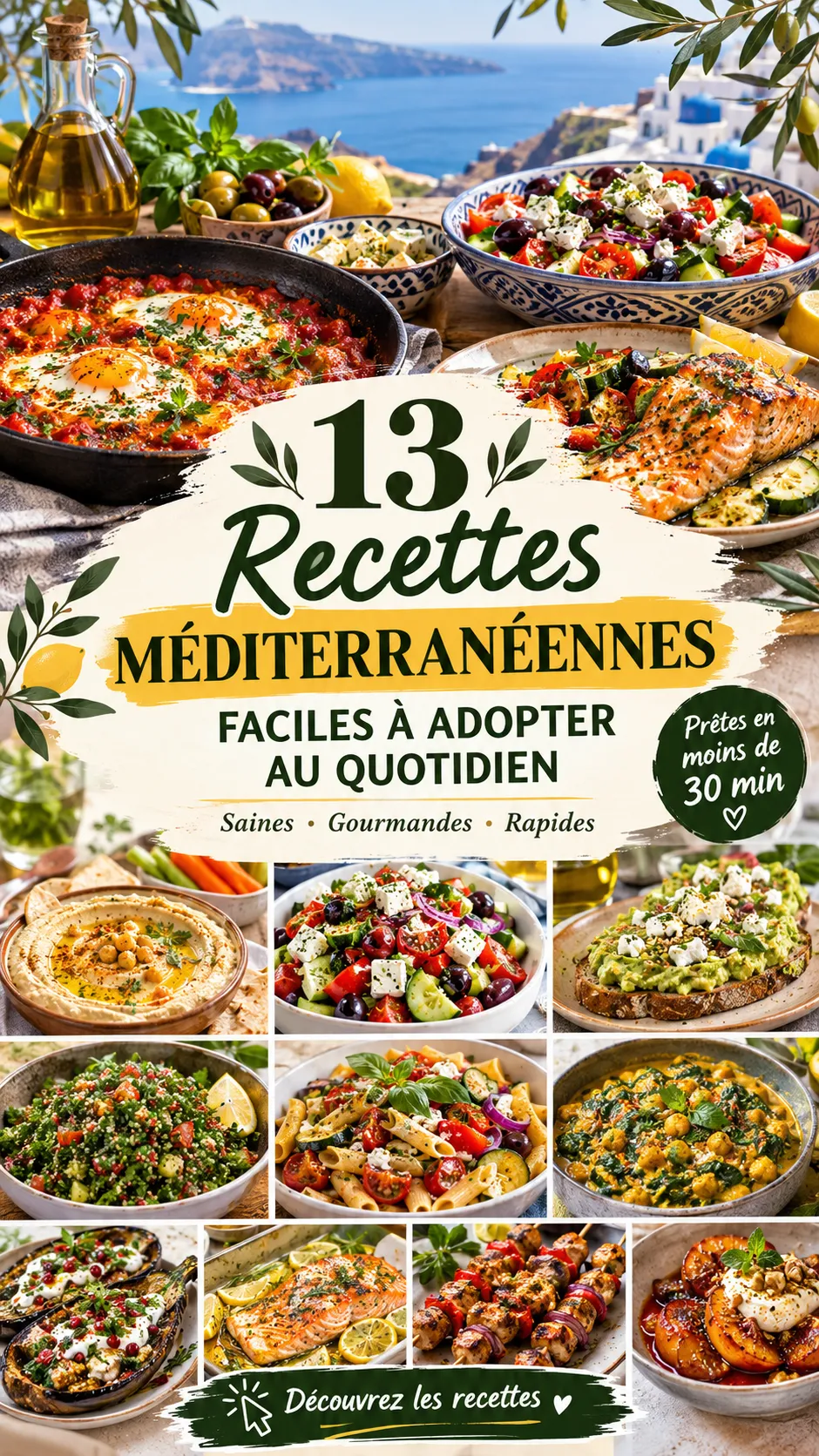 13 recettes méditerranéennes faciles à adopter au quotidien