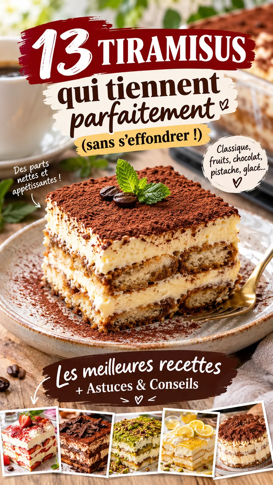 13 tiramisus qui tiennent parfaitement (sans s'effondrer !)