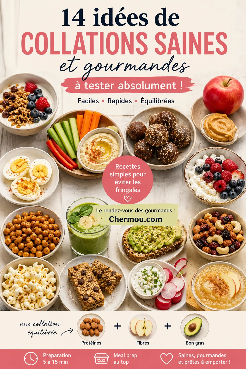 14 idées de collations saines et gourmandes à tester absolument