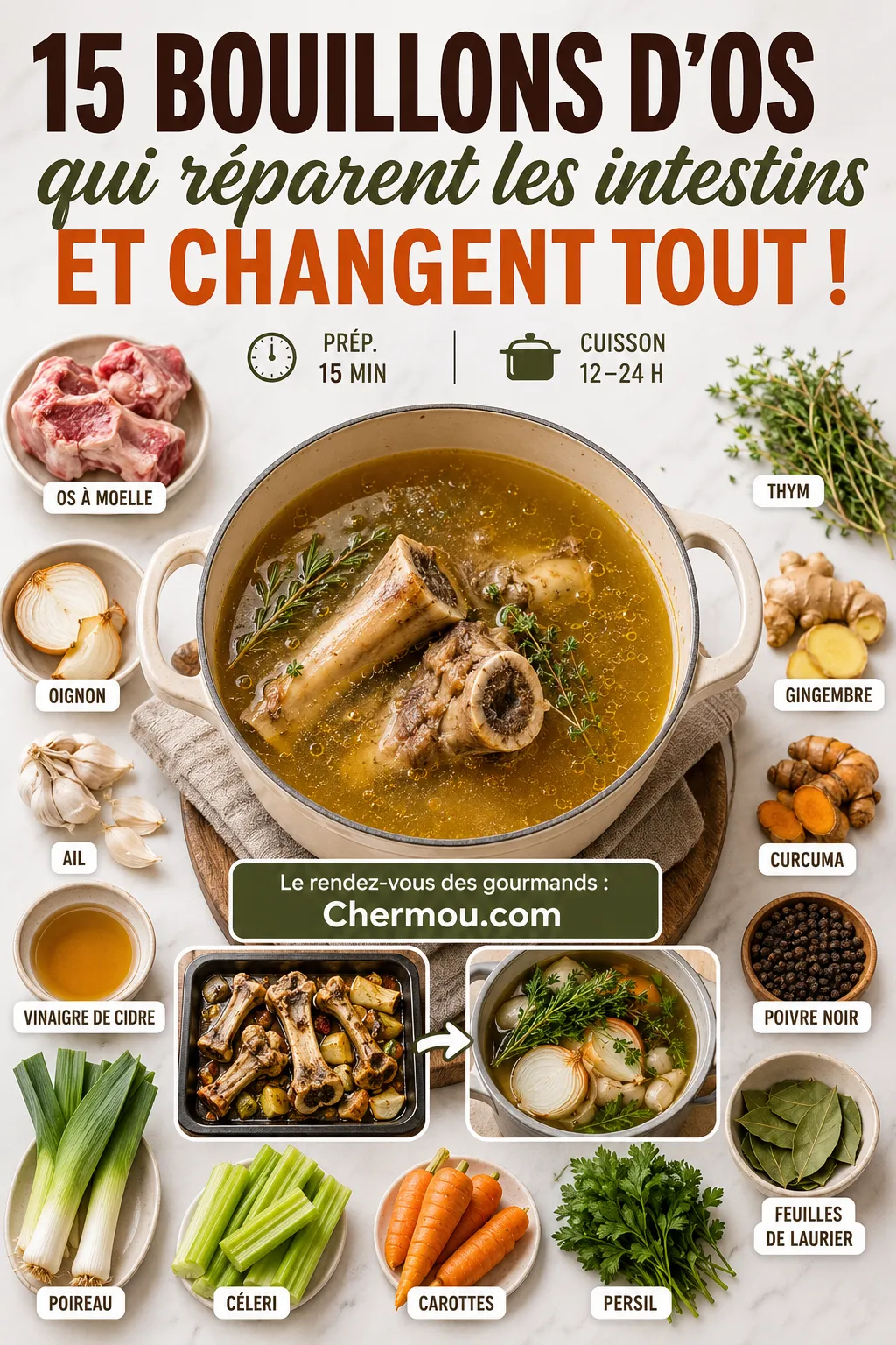 15 Bouillons D'os Maison Qui Réparent Les Intestins Et Changent Tout