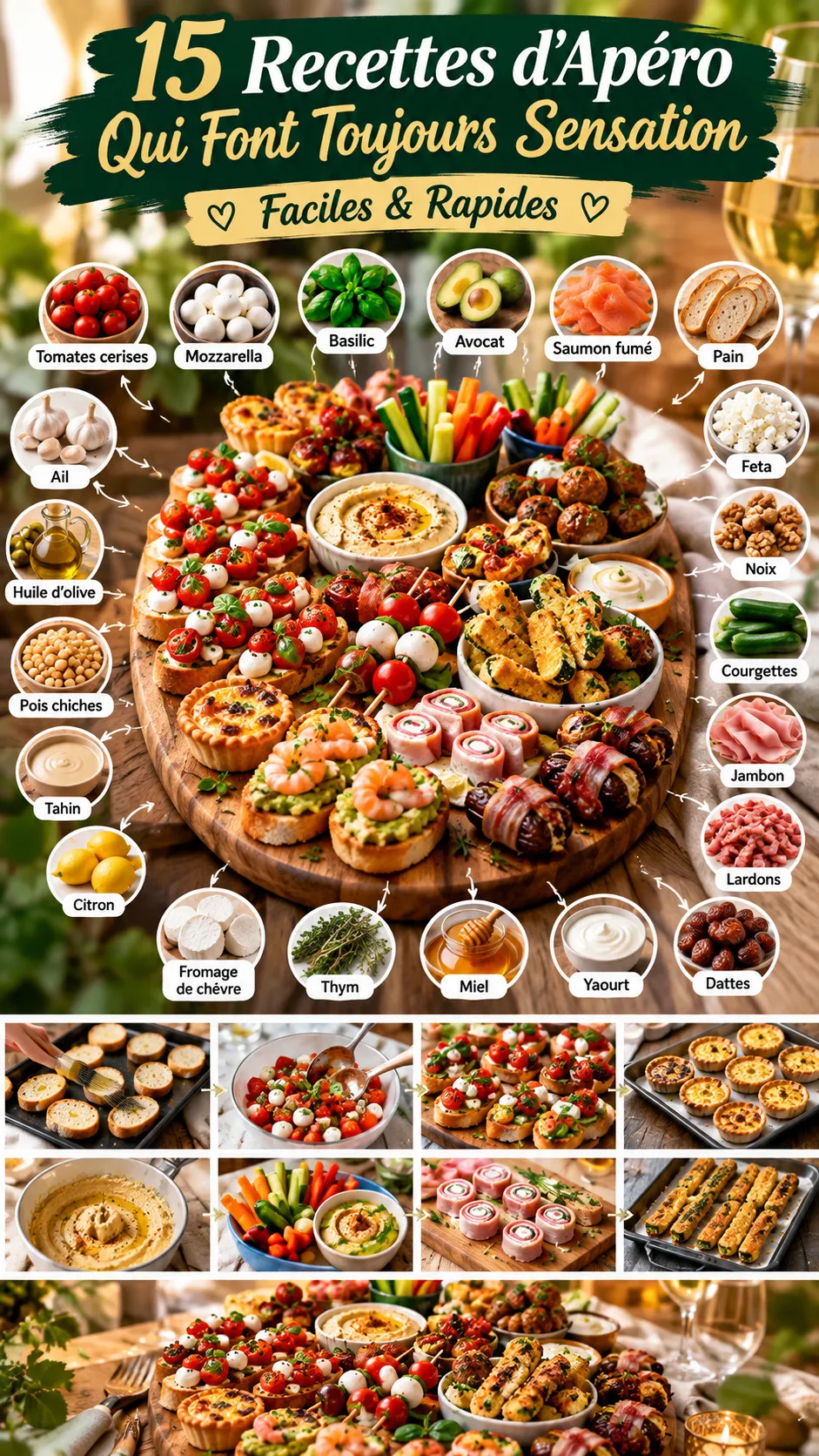15 Recettes d'Apéro Qui Font Toujours Sensation (Faciles & Rapides)
