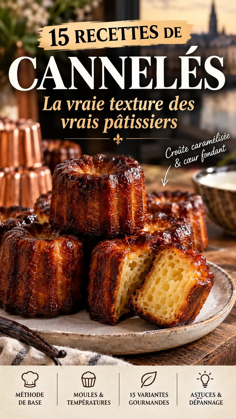 15 recettes de cannelés qui ont la vraie texture des vrais pâtissiers