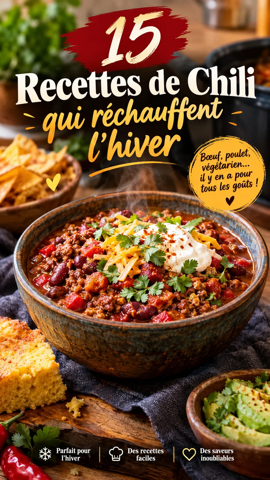 15 recettes de chili qui réchauffent l'hiver
