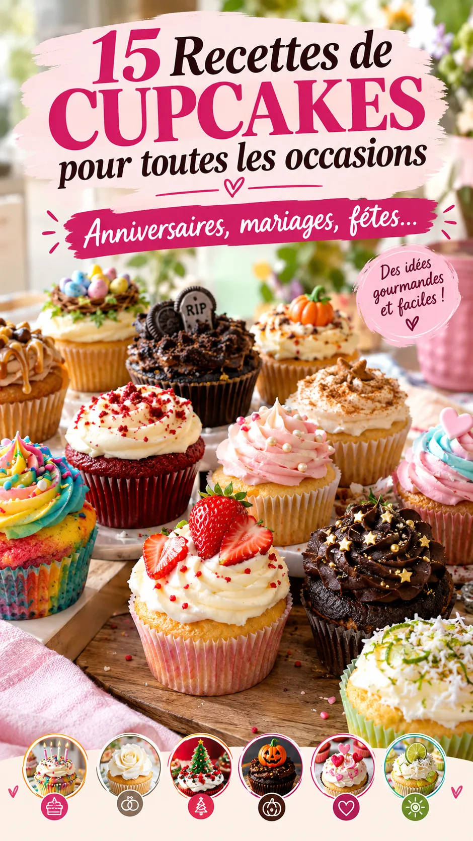 15 recettes de cupcakes pour toutes les occasions — anniversaires, mariages, fêtes