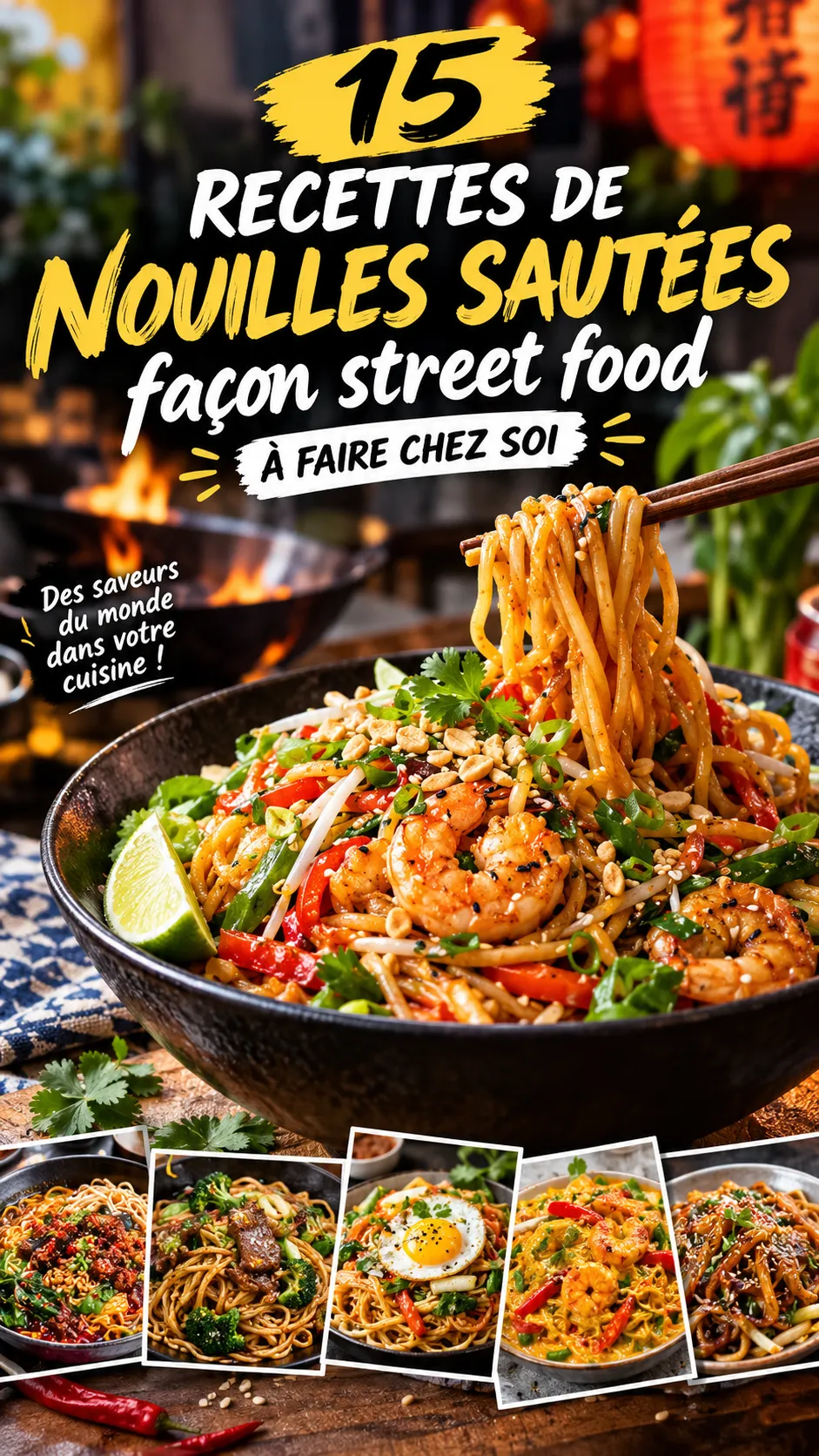 15 recettes de nouilles sautées façon street food à faire chez soi