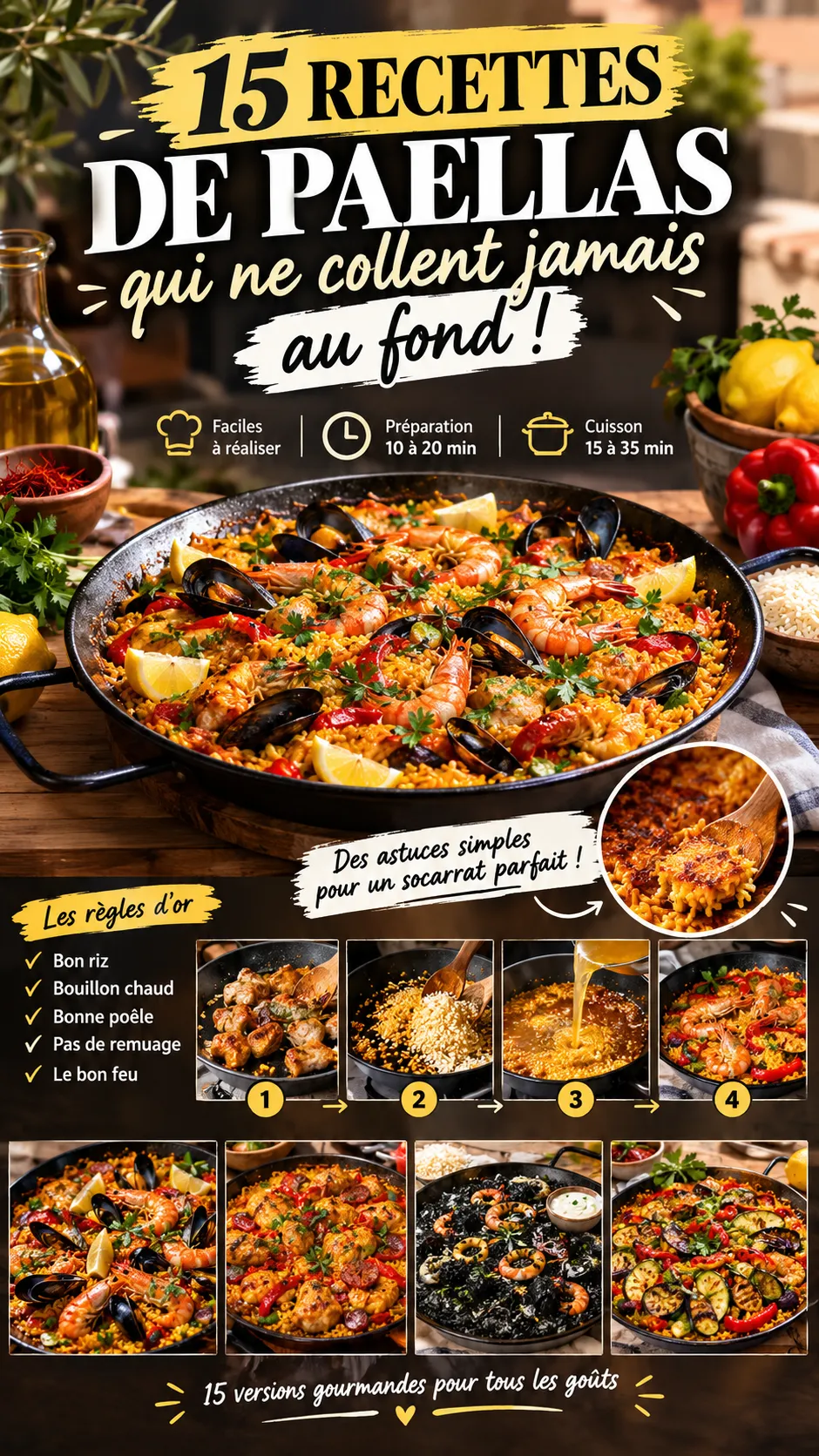 15 recettes de paellas qui ne collent jamais au fond