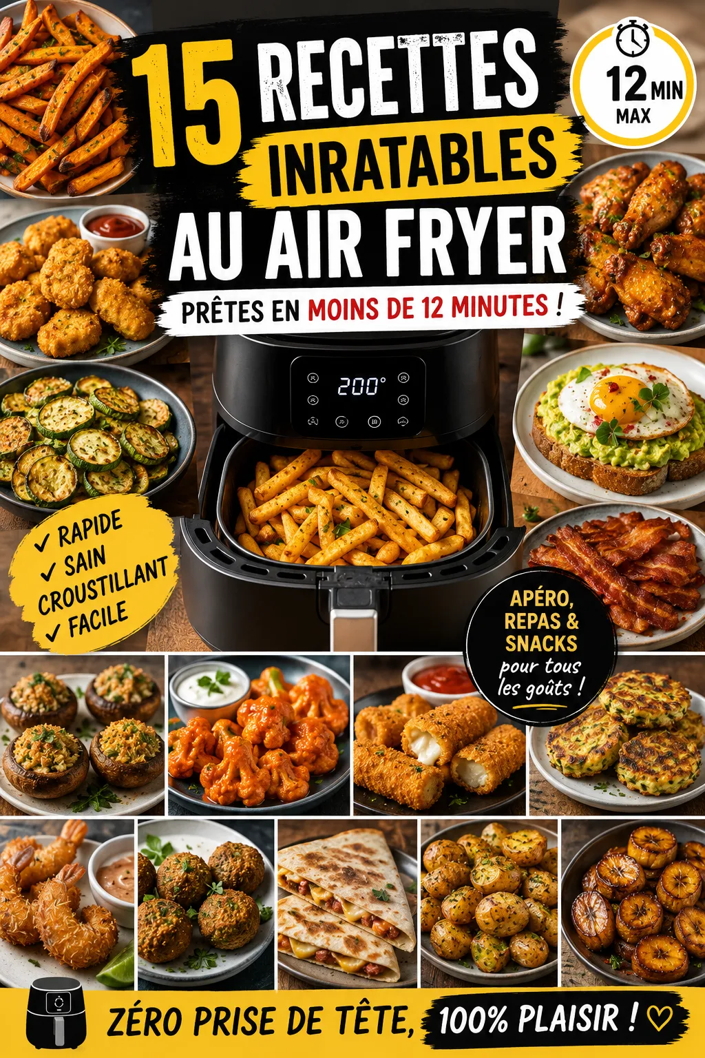 15 Recettes Inratables Au Air Fryer Prêtes En Moins De 12 Minutes