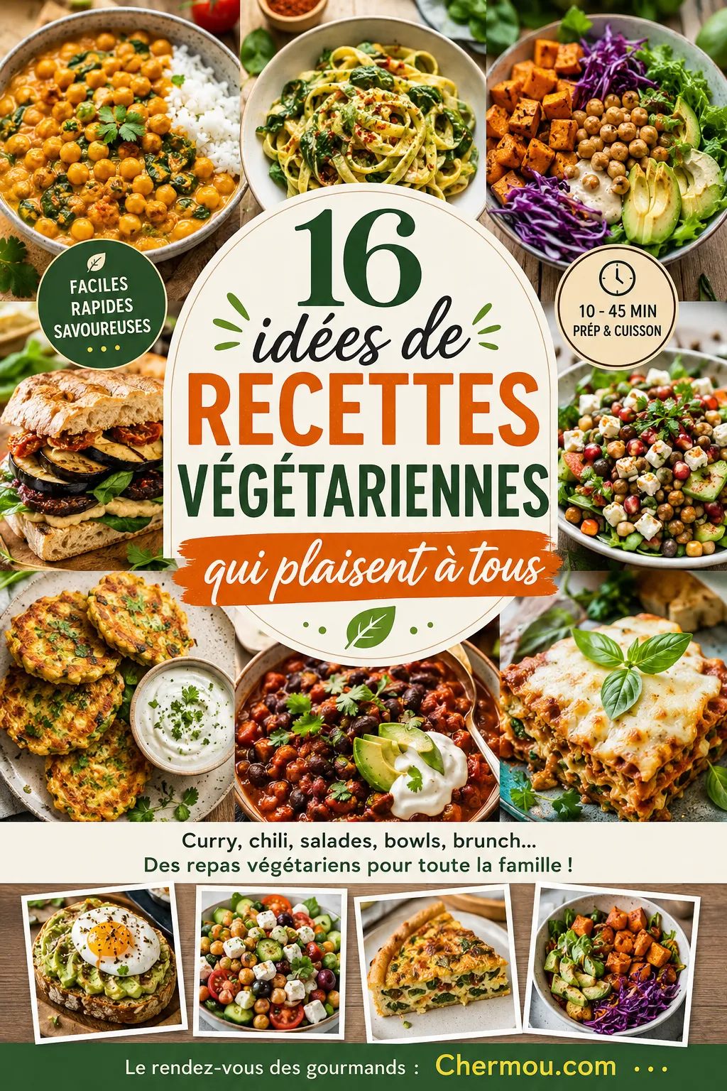 16 idées de recettes végétariennes qui plaisent à tous