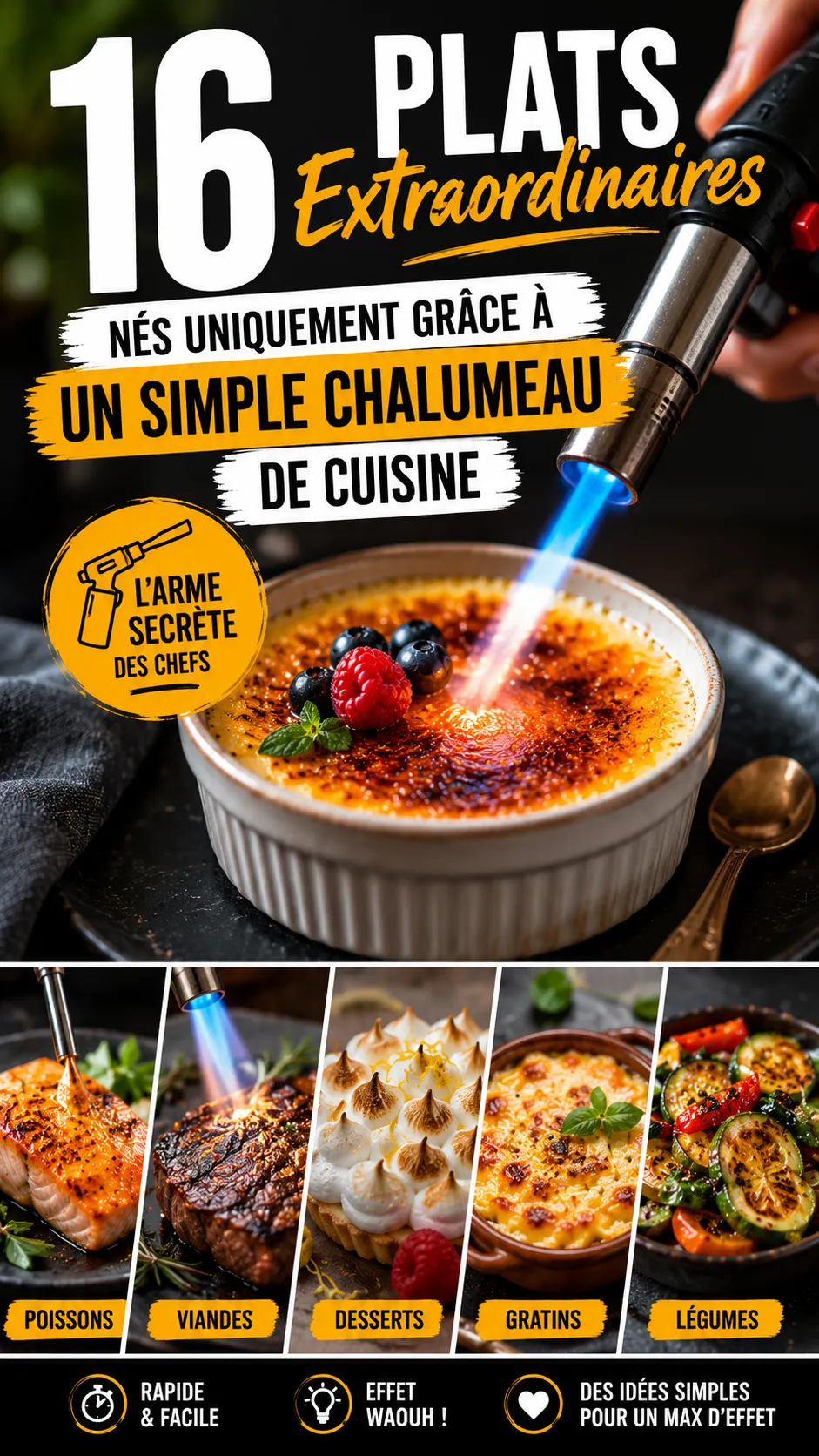 16 Plats Extraordinaires Nés Uniquement Grâce À Un Simple Chalumeau De Cuisine