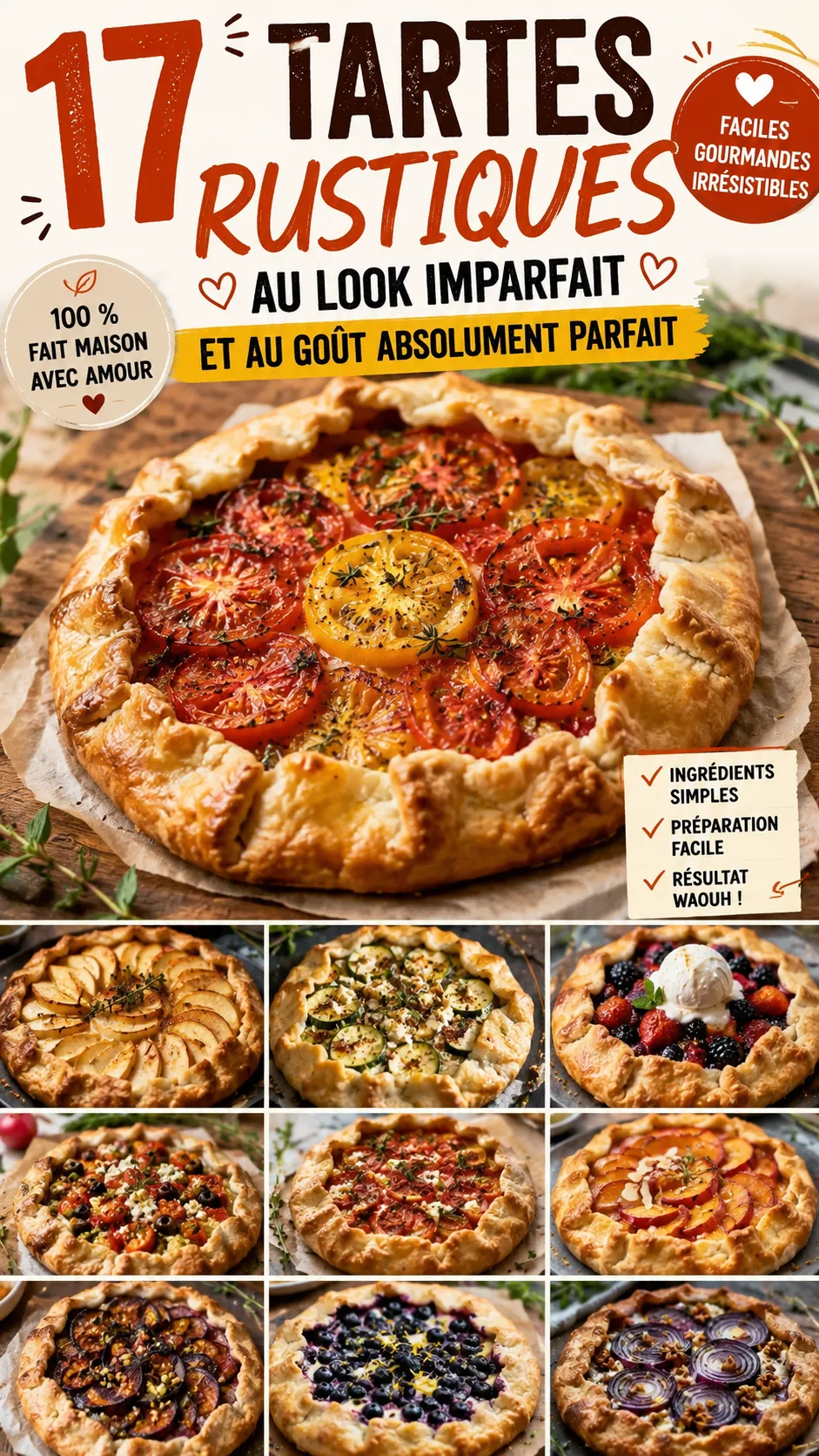 17 Tartes Rustiques Au Look Imparfait Et Au Goût Absolument Parfait