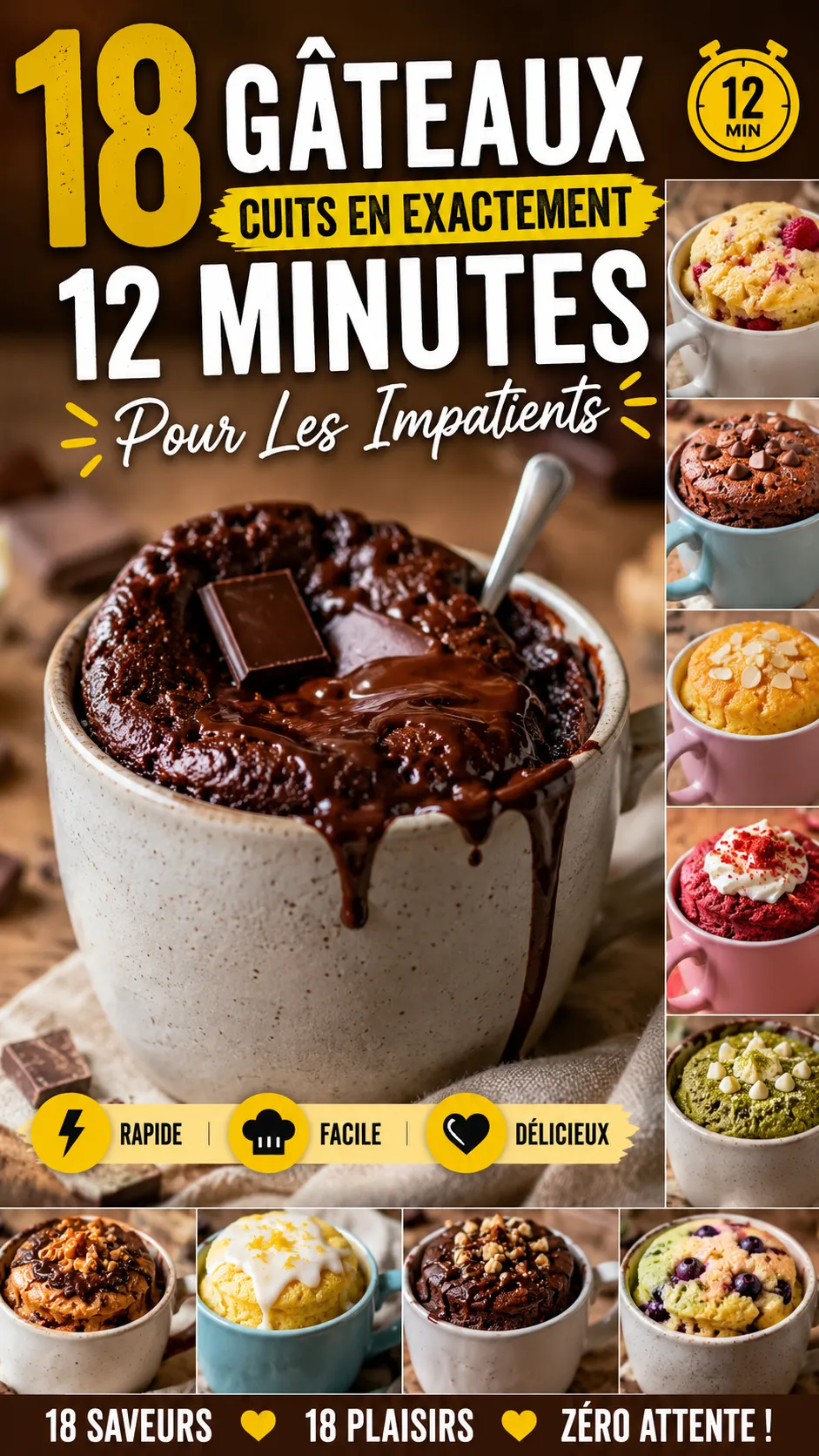 18 Gâteaux Cuits En Exactement 12 Minutes Pour Les Impatients