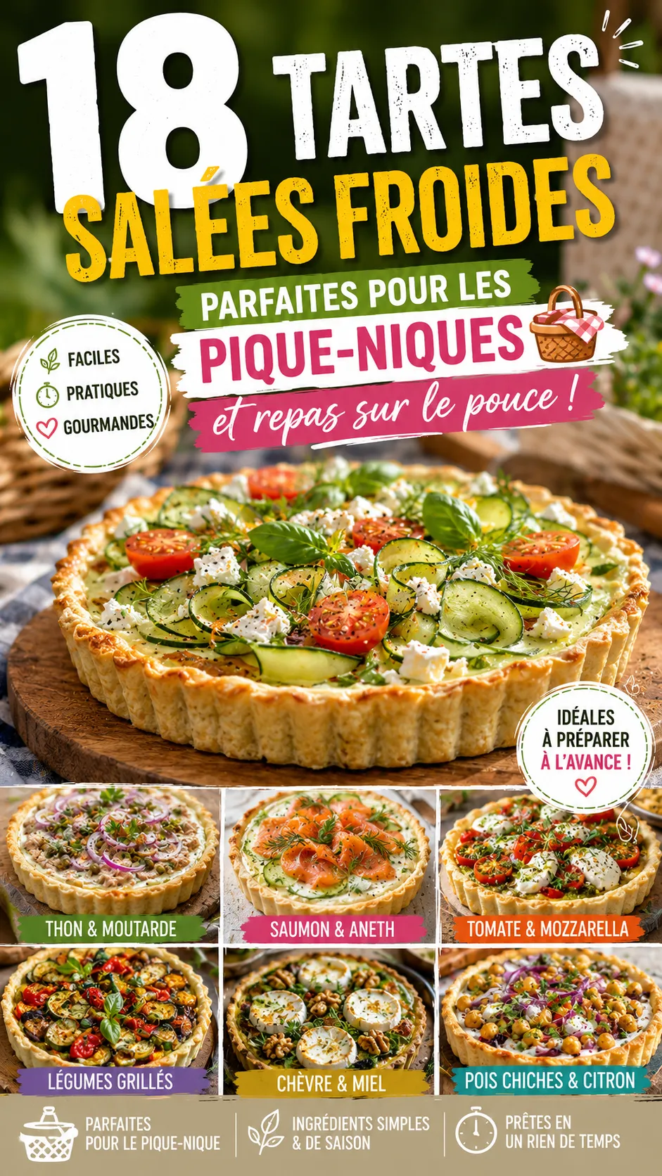 18 Tartes Salées Froides Parfaites Pour Les Pique-Niques Et Repas Sur Le Pouce