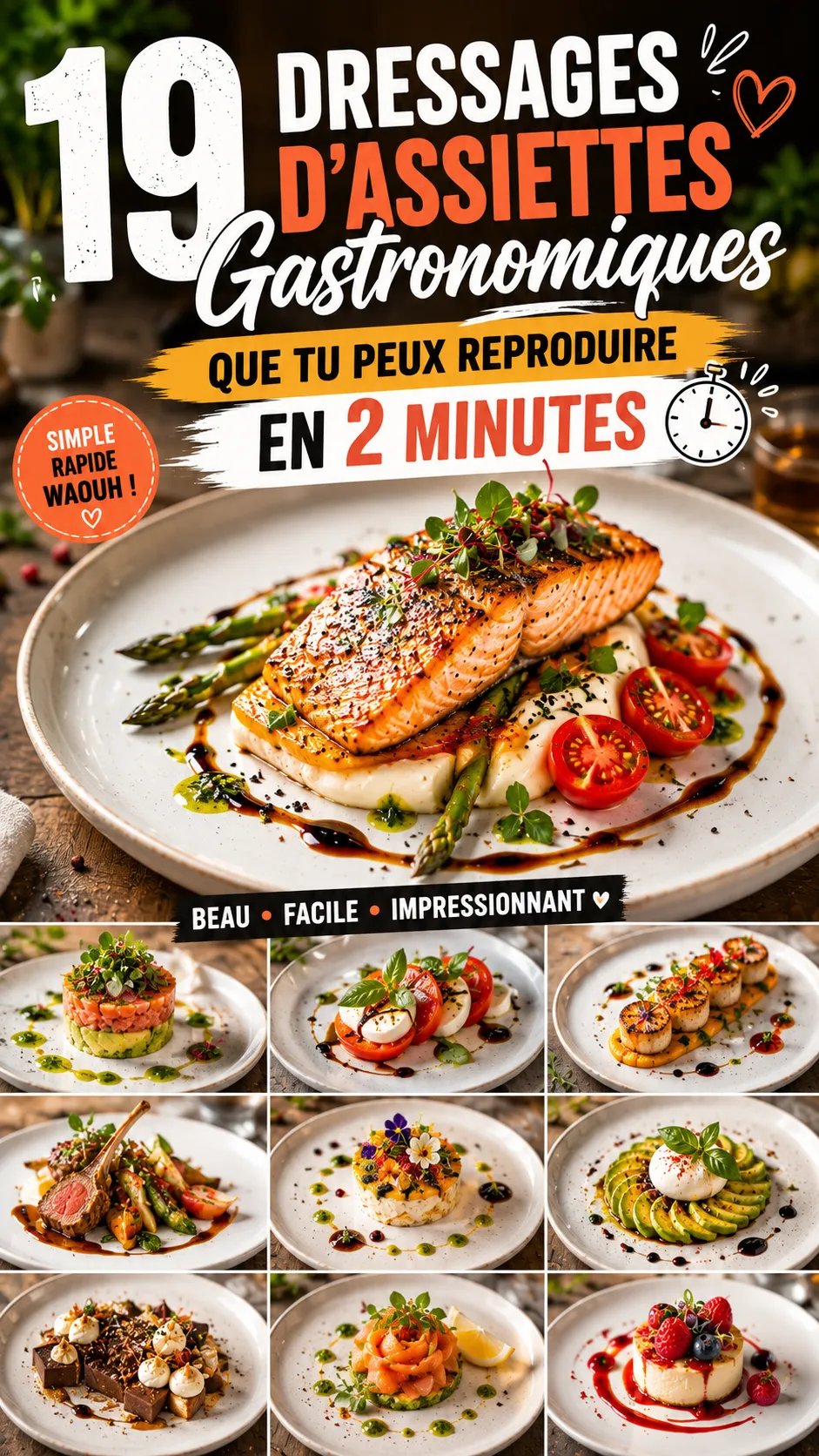 19 Dressages D'assiettes Gastronomiques Que Tu Peux Reproduire En 2 Minutes
