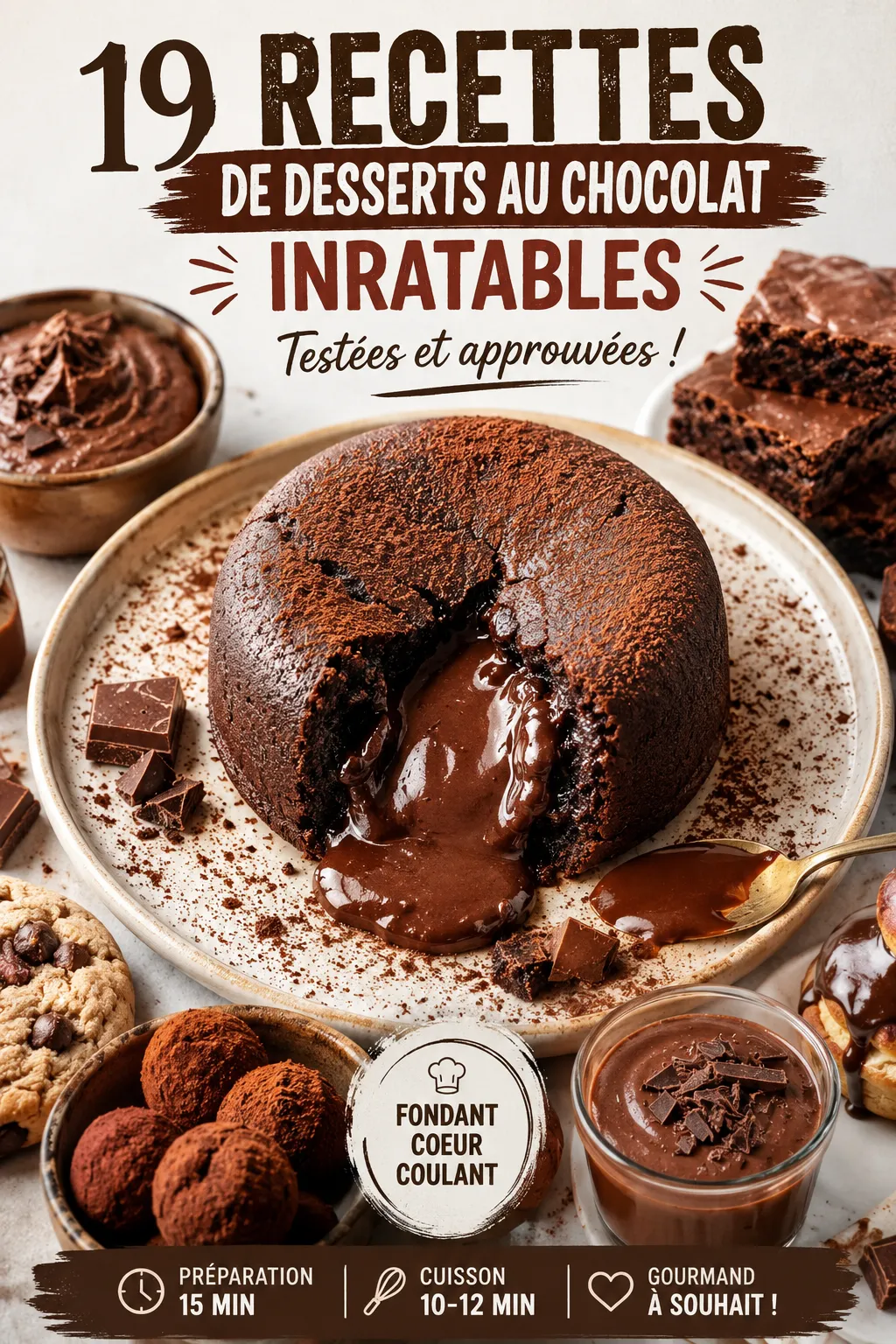 19 recettes de desserts au chocolat inratables (testées et approuvées)