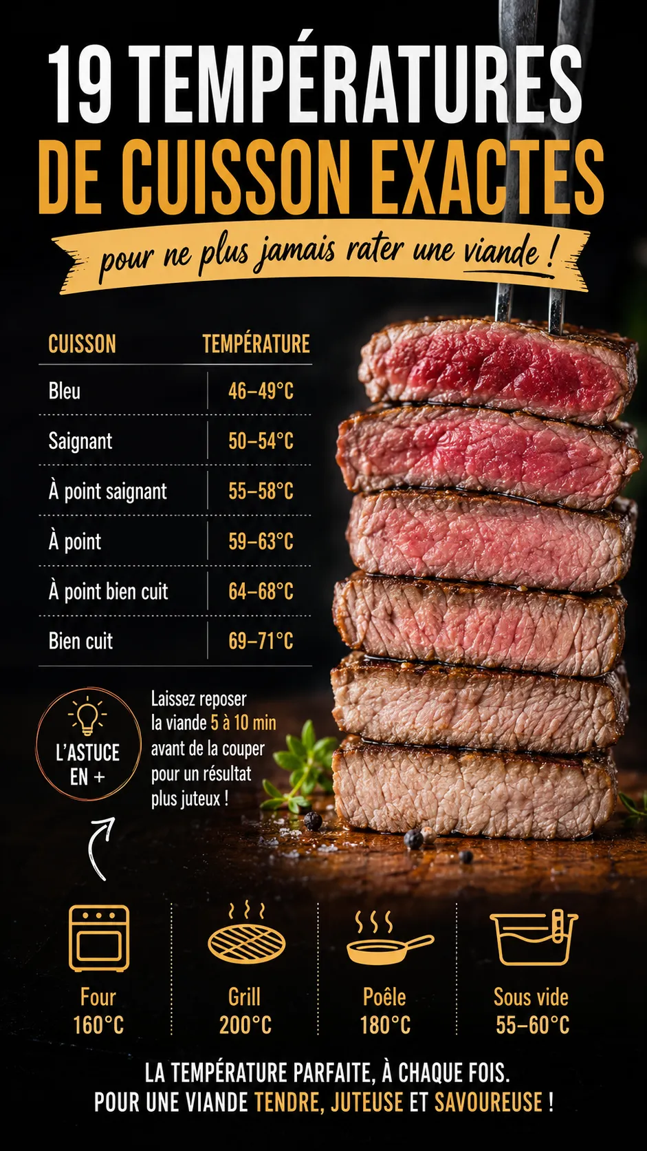 19 Températures De Cuisson Exactes Pour Ne Plus Jamais Rater Une Viande