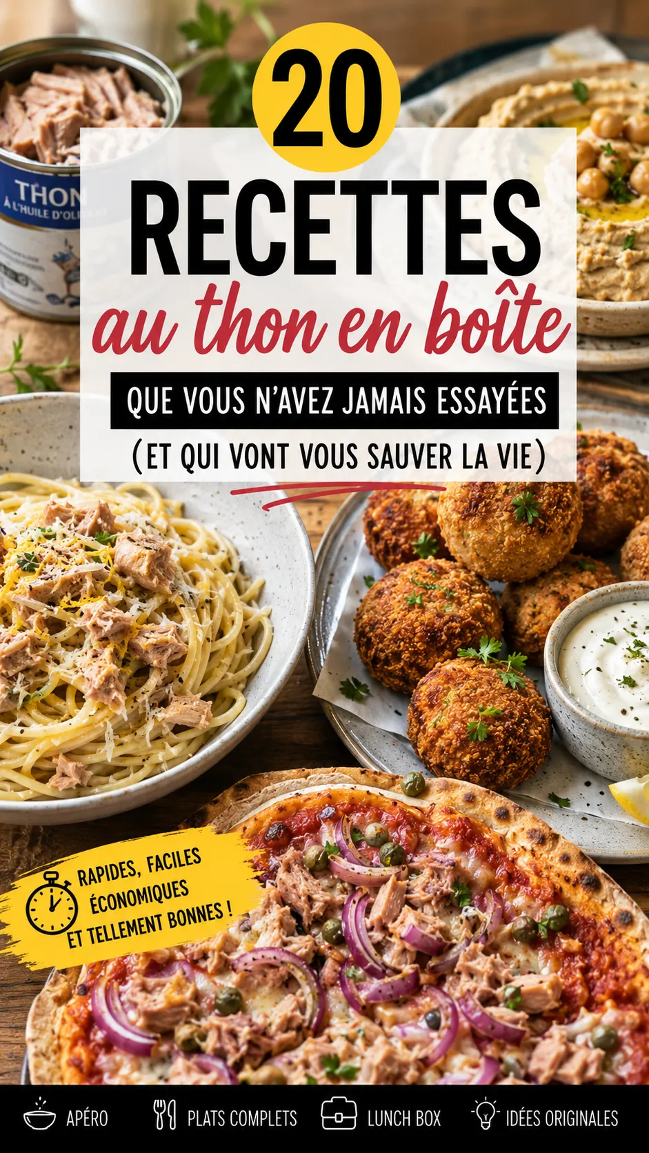 20 recettes au thon en boîte que vous n'avez jamais essayées (et qui vont vous sauver la vie)
