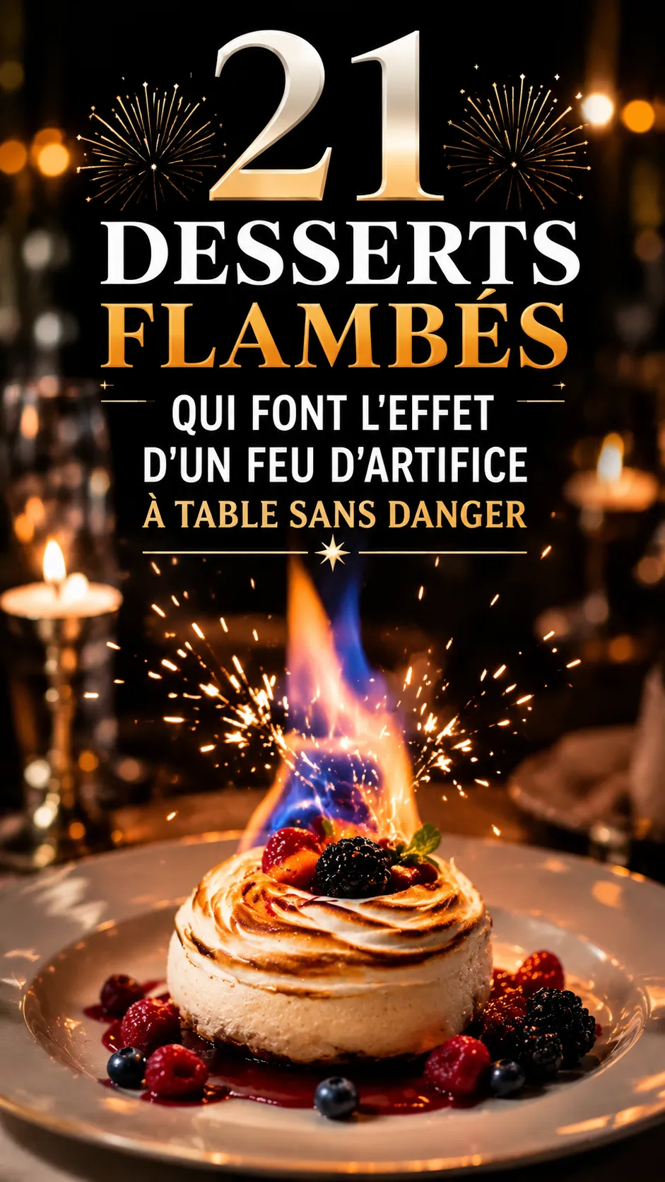 21 Desserts Flambés Qui Font L'effet D'un Feu D'artifice À Table Sans Danger