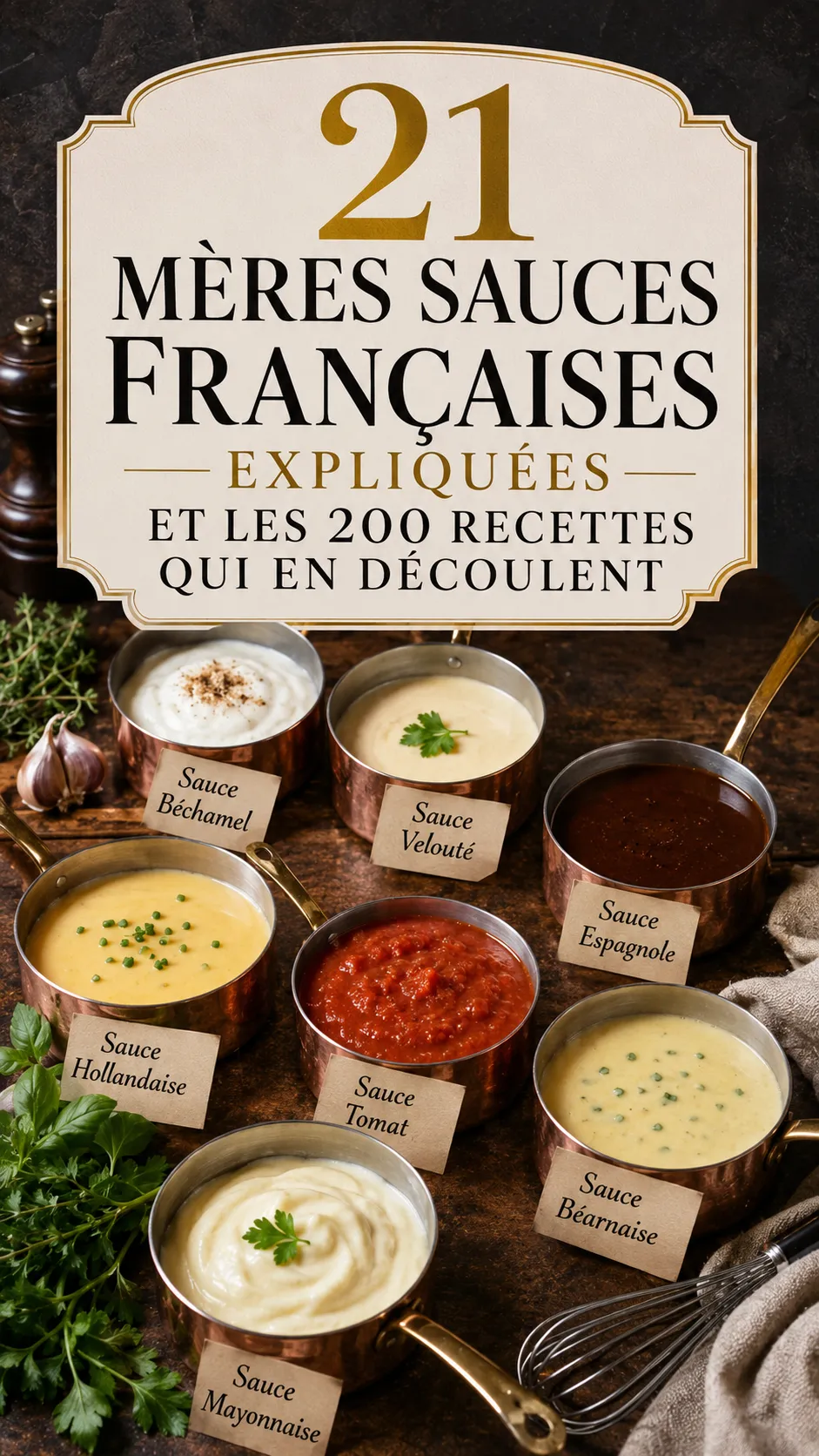 21 Mères Sauces Françaises Expliquées Et Les 200 Recettes Qui En Découlent