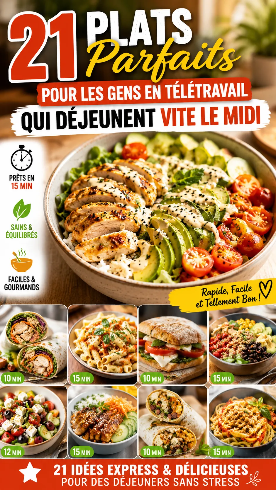 21 Plats Parfaits Pour Les Gens En Télétravail Qui Déjeunent Vite Le Midi