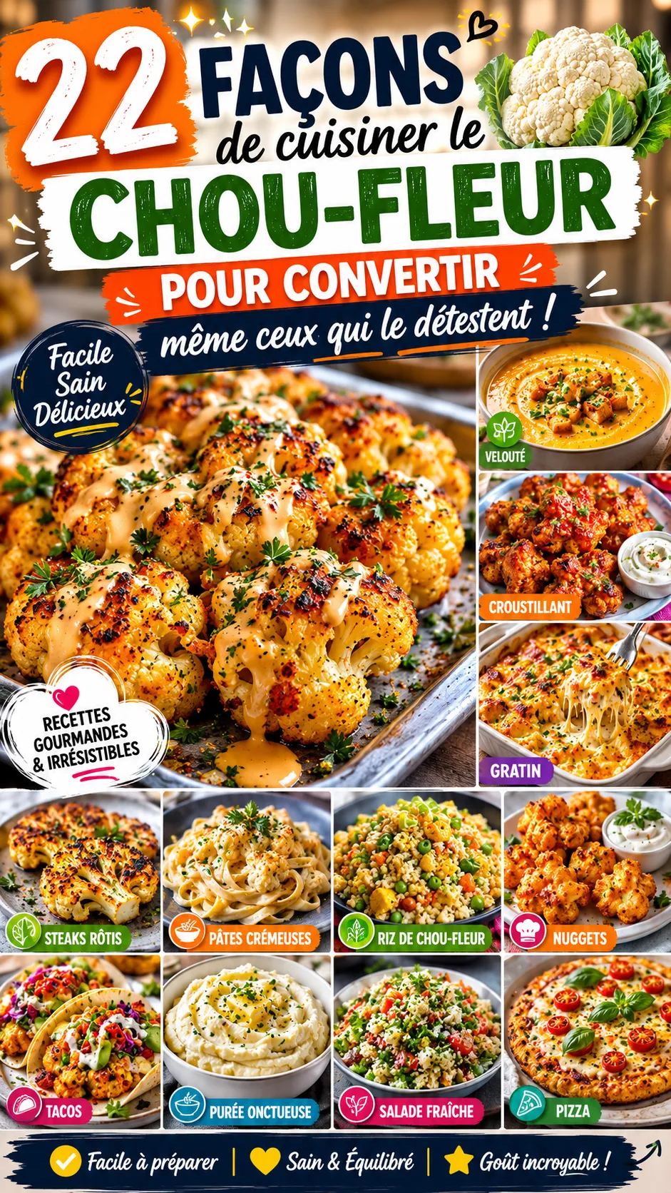 22 Façons De Cuisiner Le Chou-Fleur Pour Convertir Même Ceux Qui Le Détestent