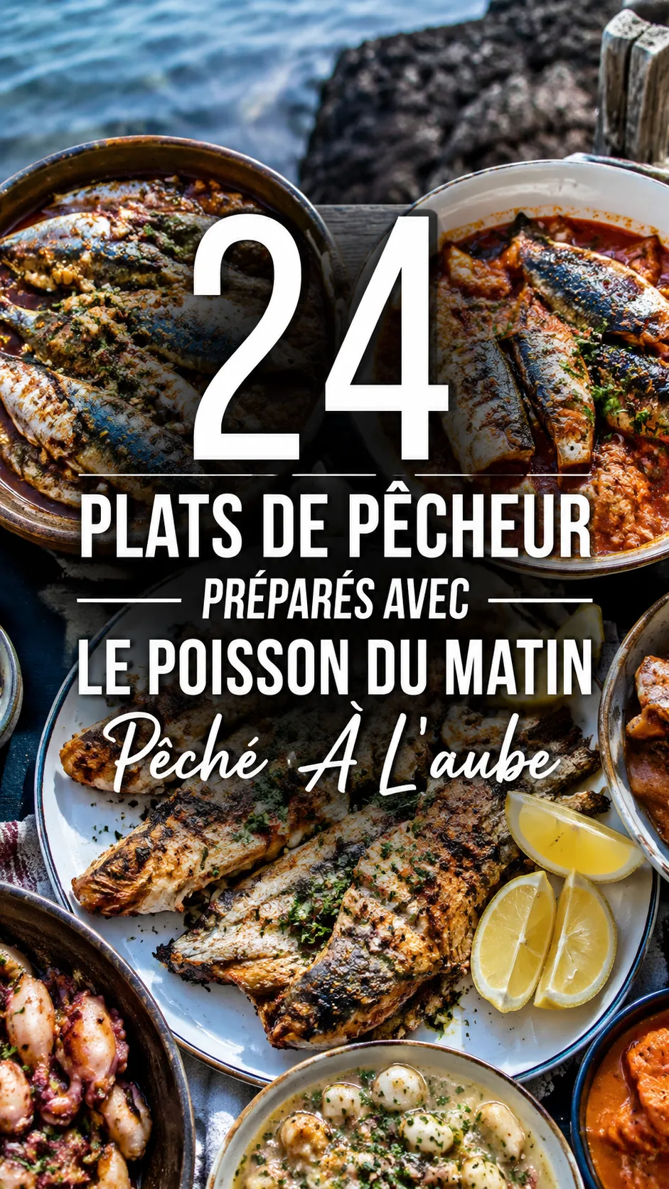 24 Plats De Pêcheur Préparés Avec Le Poisson Du Matin Pêché À L'aube