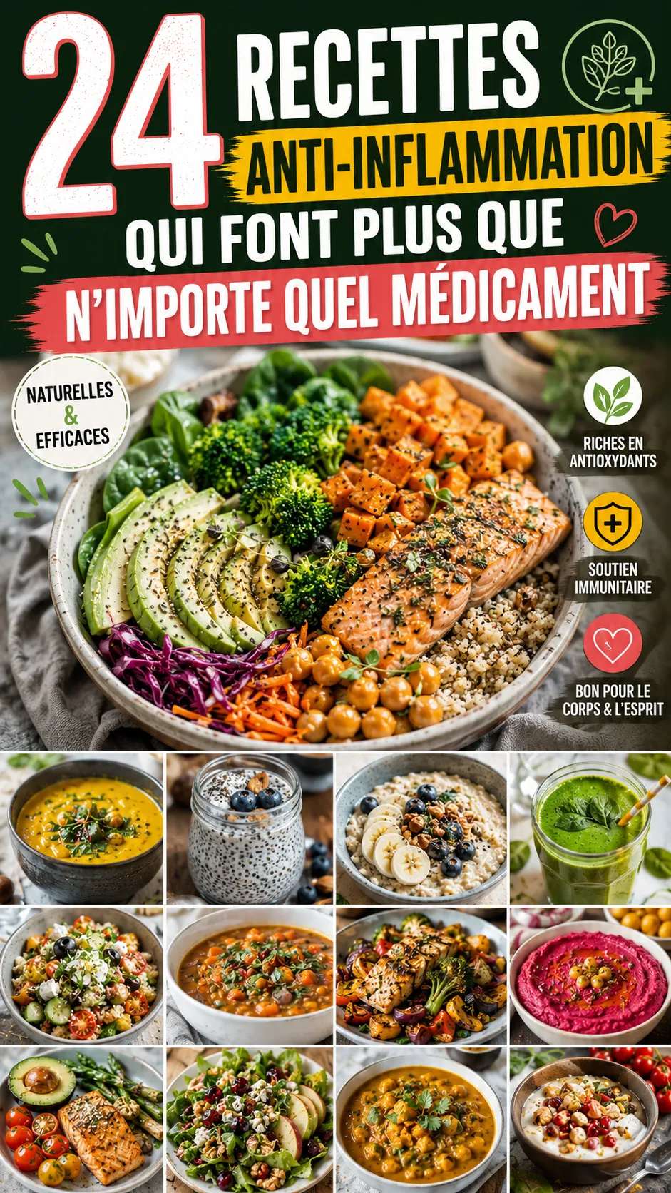 24 Recettes Anti-Inflammation Qui Font Plus Que N'importe Quel Médicament