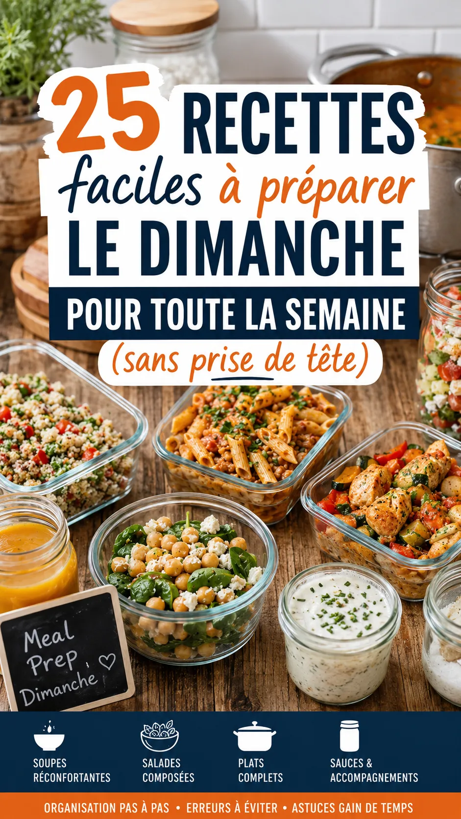 25 recettes faciles à préparer le dimanche pour toute la semaine (sans prise de tête)