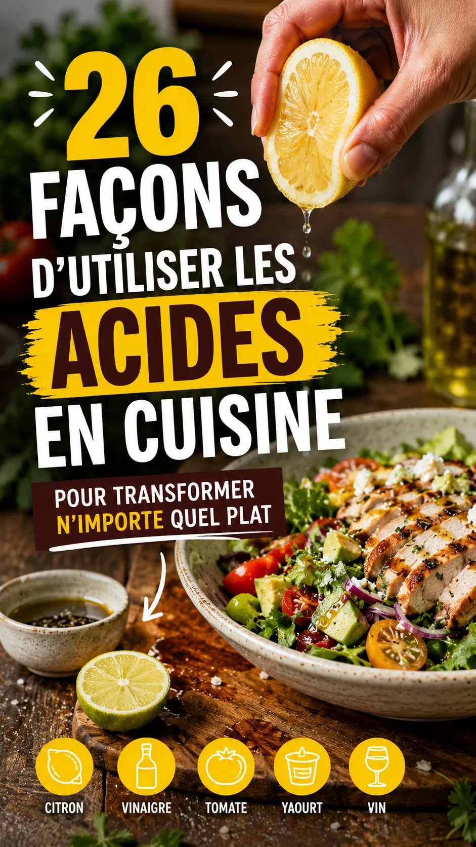 26 Façons D'utiliser Les Acides En Cuisine (citron, vinaigre, yaourt, verjus)
