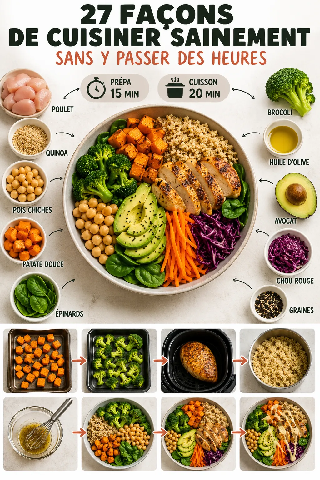27 façons de cuisiner sainement sans y passer des heures